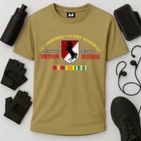 11th Armored Cavalry Regiment Vietnam Veteran Father Day Cooling Performance Crew T-Shirt