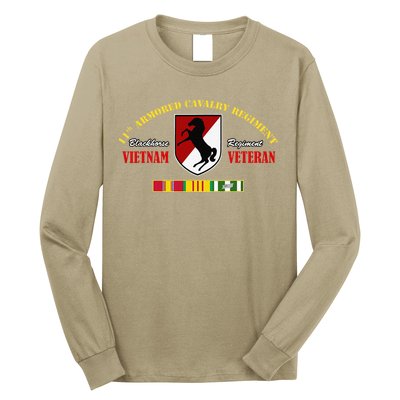 11th Armored Cavalry Regiment Vietnam Veteran Father Day Long Sleeve Shirt