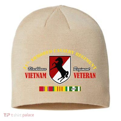 11th Armored Cavalry Regiment Vietnam Veteran Father Day Sustainable Beanie