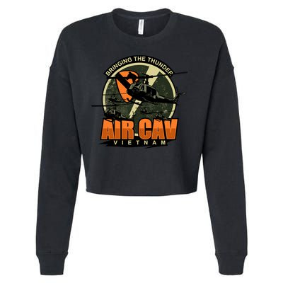 1st Air Cavalry Division Vietnam Veteran Veterans Day Xmas Gift Cropped Pullover Crew