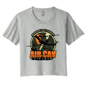 1st Air Cavalry Division Vietnam Veteran Veterans Day Xmas Gift Women's Crop Top Tee