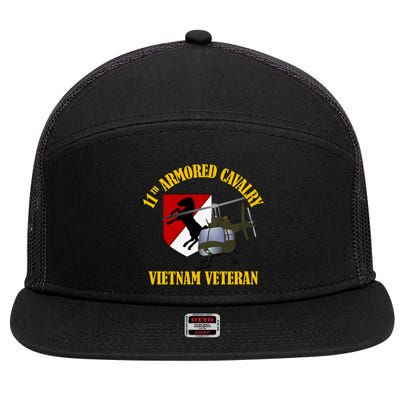 11th Armored Cavalry Regiment Vietnam Veteran Christmas 7 Panel Mesh Trucker Snapback Hat