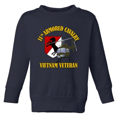 11th Armored Cavalry Regiment Vietnam Veteran Christmas Toddler Sweatshirt