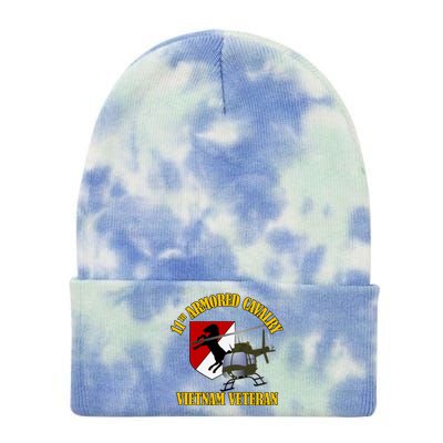 11th Armored Cavalry Regiment Vietnam Veteran Christmas Tie Dye 12in Knit Beanie