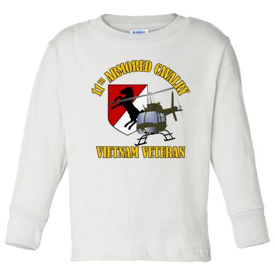 11th Armored Cavalry Regiment Vietnam Veteran Christmas Toddler Long Sleeve Shirt