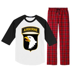 101st Airborne Division Military Veteran American Eagle Army Raglan Sleeve Pajama Set