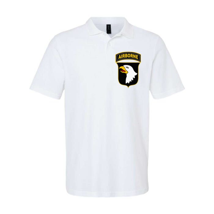 101st Airborne Division Military Veteran American Eagle Army Softstyle Adult Sport Polo