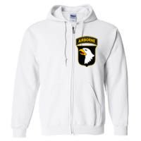 101st Airborne Division Military Veteran American Eagle Army Full Zip Hoodie