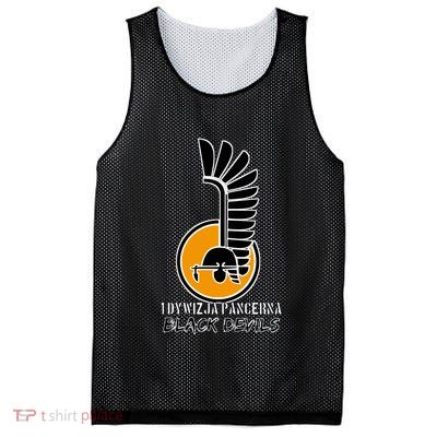 1st Armoured Division 1 Dywizja Pancerna  Black Devils (Poland Historical) Mesh Reversible Basketball Jersey Tank