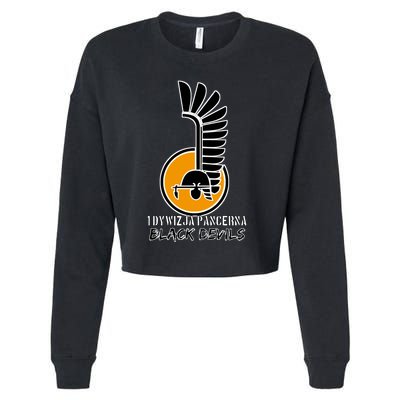 1st Armoured Division 1 Dywizja Pancerna  Black Devils (Poland Historical) Cropped Pullover Crew