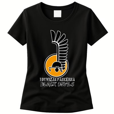 1st Armoured Division 1 Dywizja Pancerna  Black Devils (Poland Historical) Womens T-Shirt