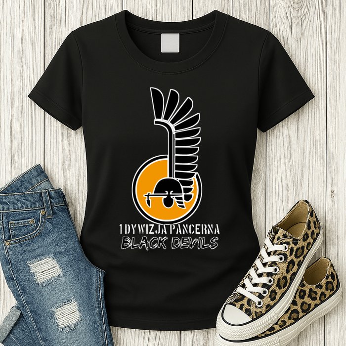 1st Armoured Division 1 Dywizja Pancerna  Black Devils (Poland Historical) Womens T-Shirt