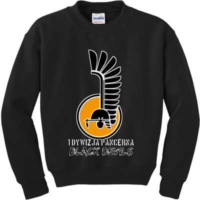 1st Armoured Division 1 Dywizja Pancerna  Black Devils (Poland Historical) Kids Sweatshirt