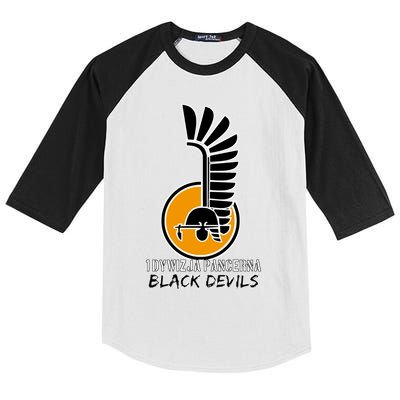 1st Armoured Division 1 Dywizja Pancerna  Black Devils (Poland Historical) Kids Colorblock Raglan Jersey