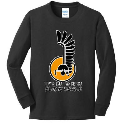 1st Armoured Division 1 Dywizja Pancerna  Black Devils (Poland Historical) Kids Long Sleeve Shirt