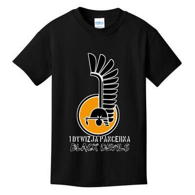 1st Armoured Division 1 Dywizja Pancerna  Black Devils (Poland Historical) Kids T-Shirt