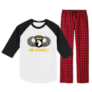 101st Airborne Division Air Assault Gift Veterans Day Great Gift Raglan Sleeve Pajama Set