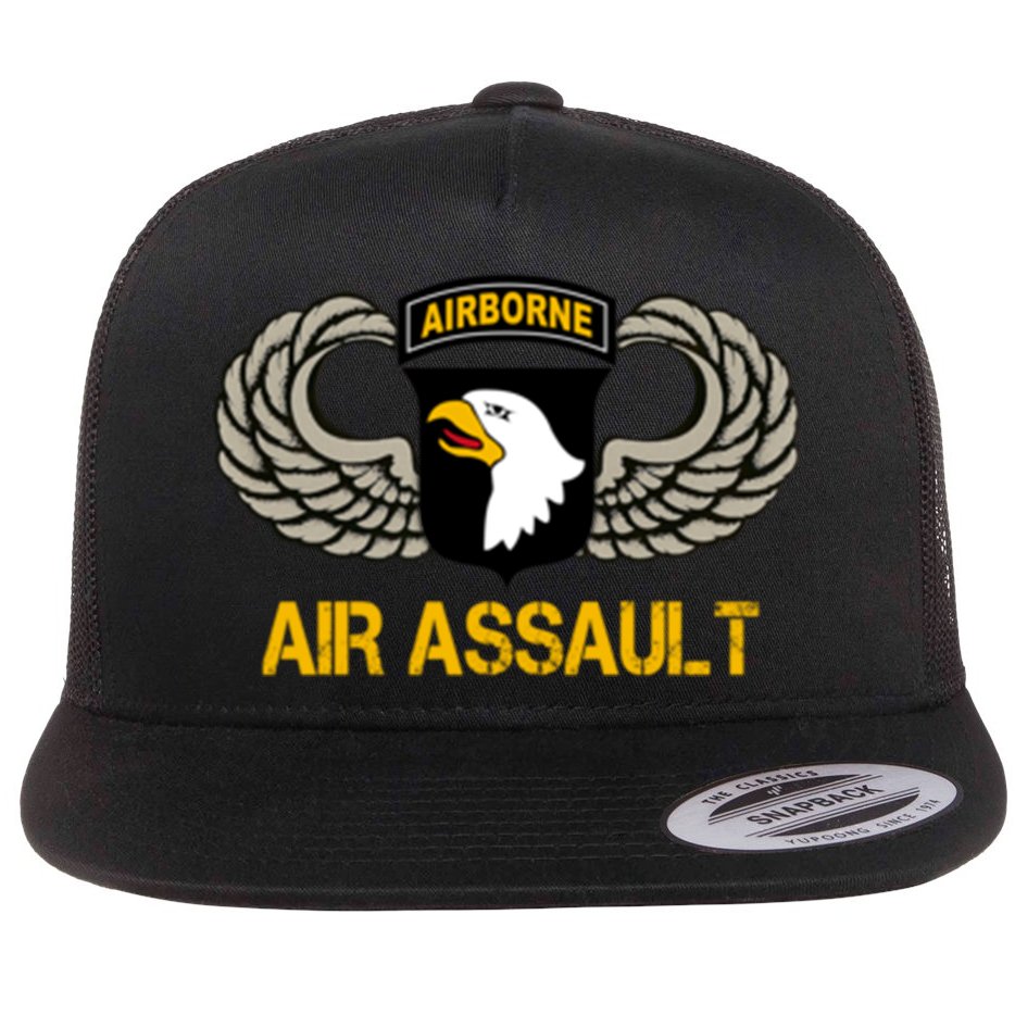 101st Airborne Division Air Assault Gift Veterans Day Great Gift Flat Bill Trucker Hat