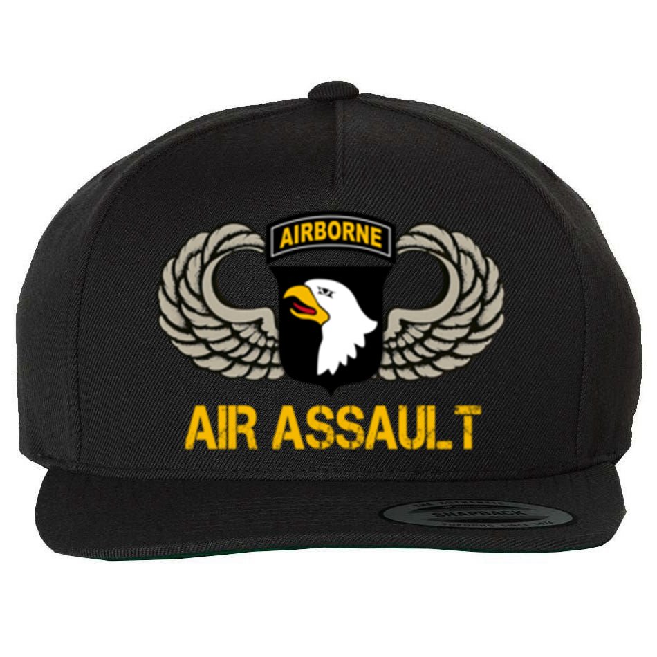 101st Airborne Division Air Assault Gift Veterans Day Great Gift Wool Snapback Cap