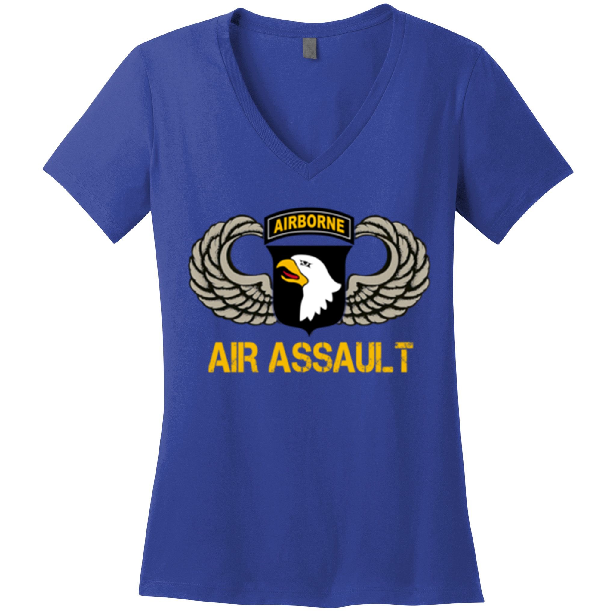 101st Airborne Division Air Assault Gift Veterans Day Great Gift Women's V-Neck T-Shirt