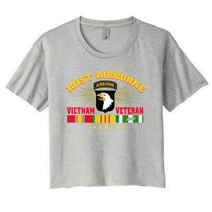 101st Airborne Division Vietnam Veteran Father Day Cute Gift Women's Crop Top Tee