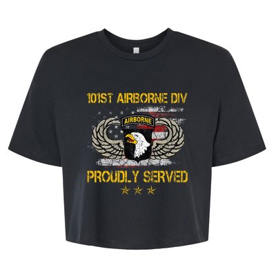 101st Airborne Divition Proudly Served Veterans Day Bella+Canvas Jersey Crop Tee