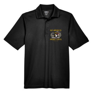 101st Airborne Divition Proudly Served Veterans Day Men's Origin Performance Piqué Polo