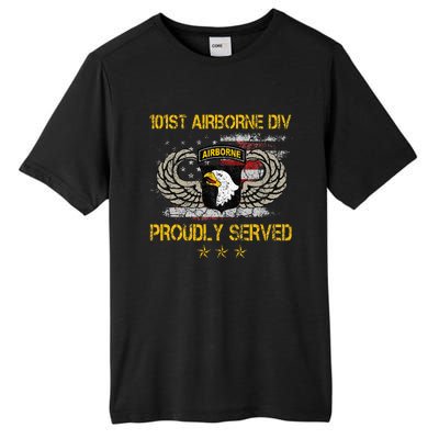 101st Airborne Divition Proudly Served Veterans Day Tall Fusion ChromaSoft Performance T-Shirt