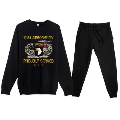 101st Airborne Divition Proudly Served Veterans Day Premium Crewneck Sweatsuit Set