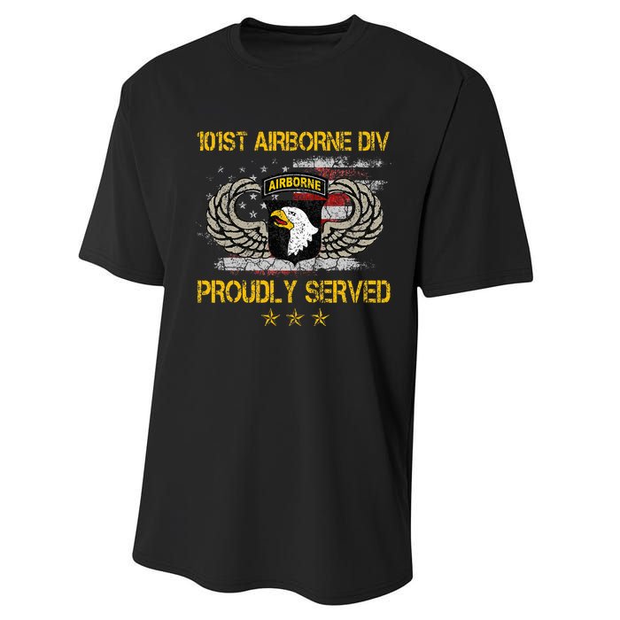 101st Airborne Divition Proudly Served Veterans Day Performance Sprint T-Shirt