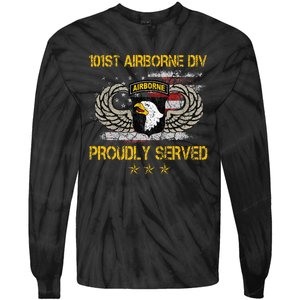 101st Airborne Divition Proudly Served Veterans Day Tie-Dye Long Sleeve Shirt