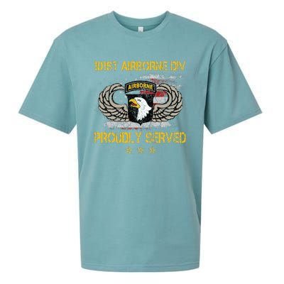 101st Airborne Divition Proudly Served Veterans Day Sueded Cloud Jersey T-Shirt