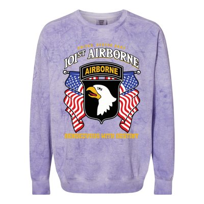 101st Airborne Division Veteran Gift Colorblast Crewneck Sweatshirt