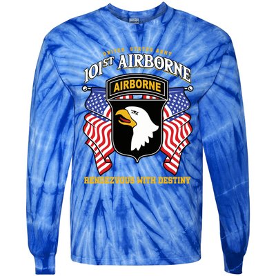 101st Airborne Division Veteran Gift Tie-Dye Long Sleeve Shirt