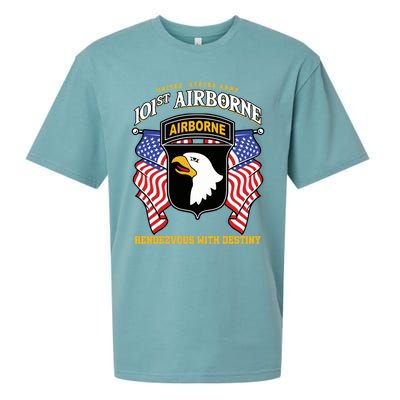 101st Airborne Division Veteran Gift Sueded Cloud Jersey T-Shirt