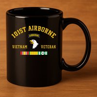 101st Airborne Division Vietnam Veteran Father Day 11oz C Handle Ceramic Mug