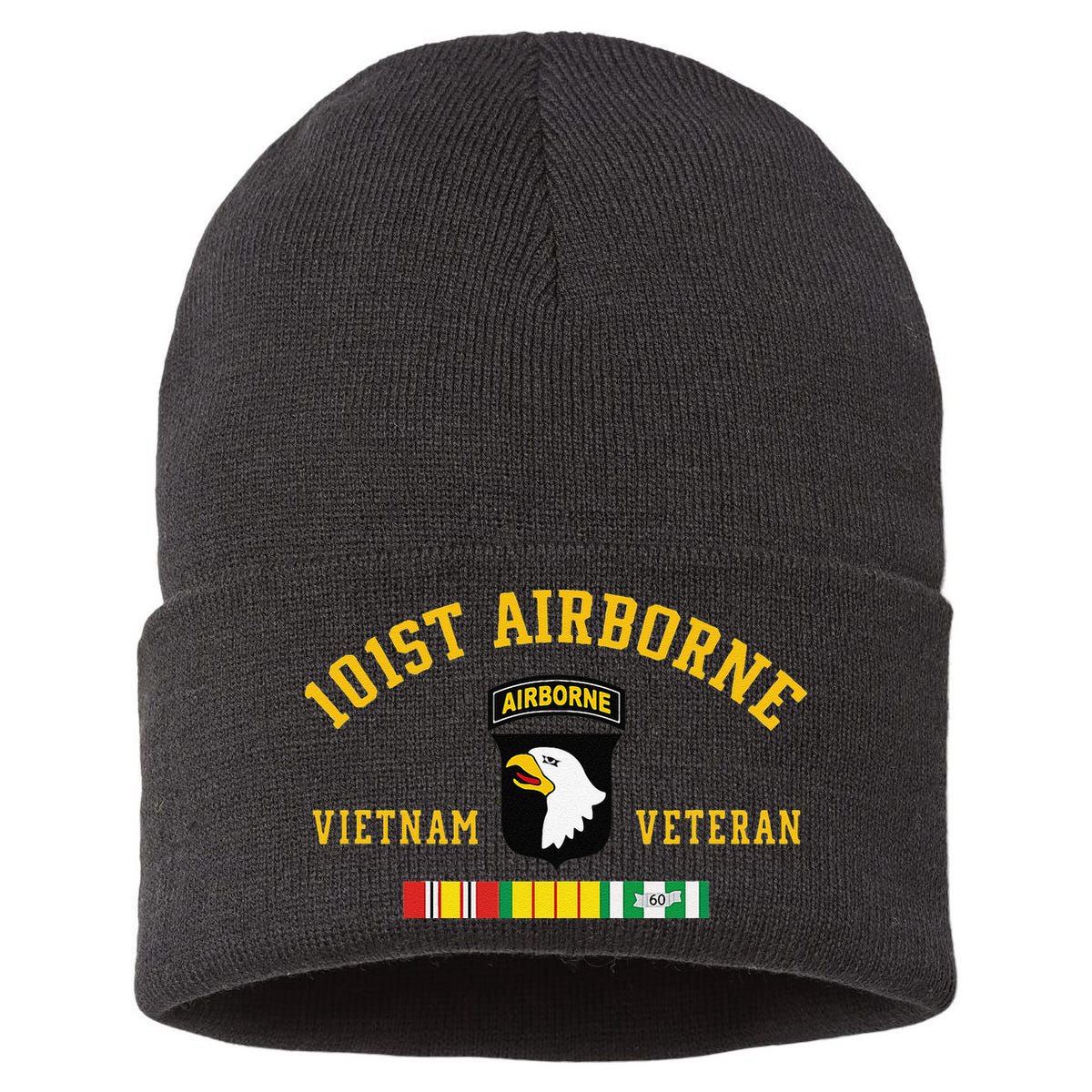 101st Airborne Division Vietnam Veteran Father Day Sustainable Knit Beanie