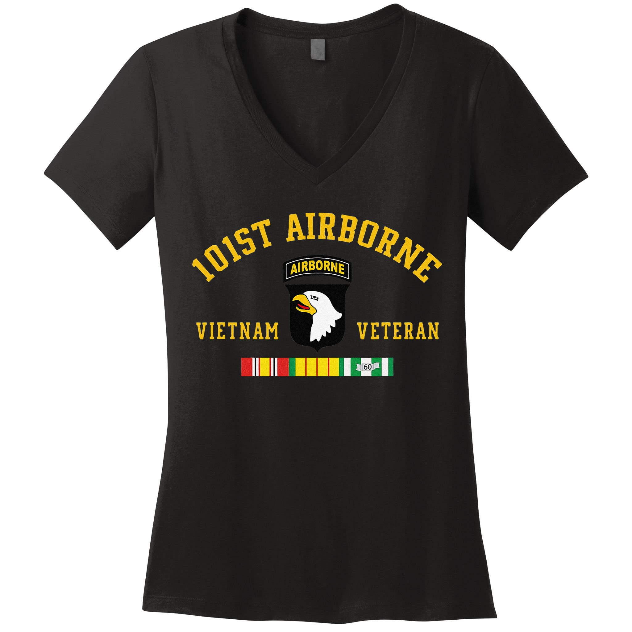 101st Airborne Division Vietnam Veteran Father Day Women's V-Neck T-Shirt