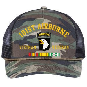 101st Airborne Division Vietnam Veteran Father Day Retro Rope Trucker Hat Cap