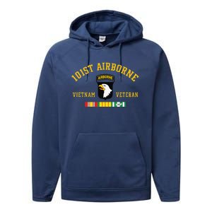 101st Airborne Division Vietnam Veteran Father Day Performance Fleece Hoodie