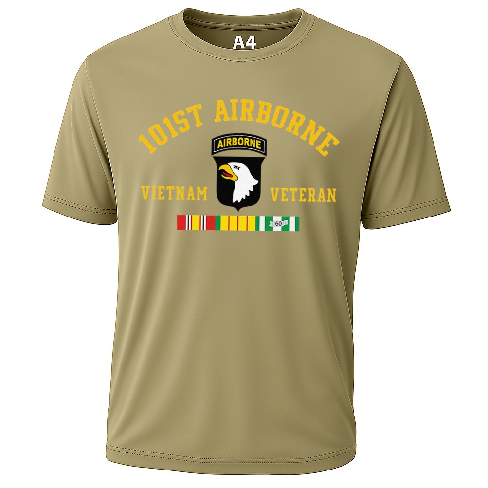 101st Airborne Division Vietnam Veteran Father Day Cooling Performance Crew T-Shirt