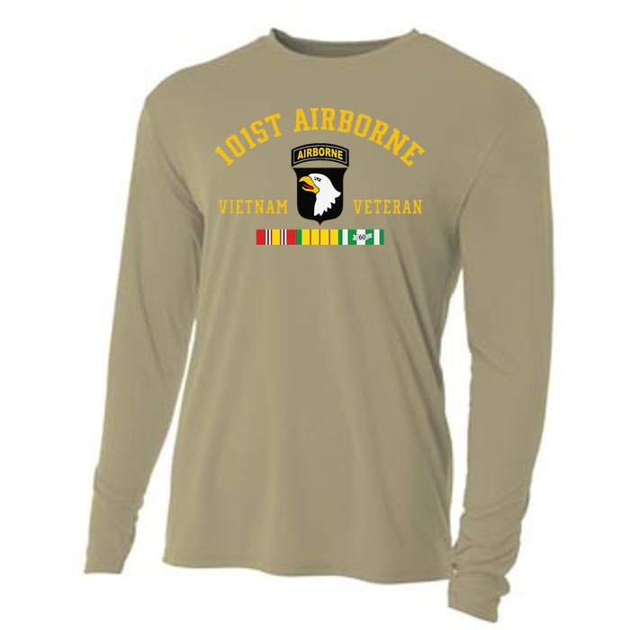 101st Airborne Division Vietnam Veteran Father Day Cooling Performance Long Sleeve Crew