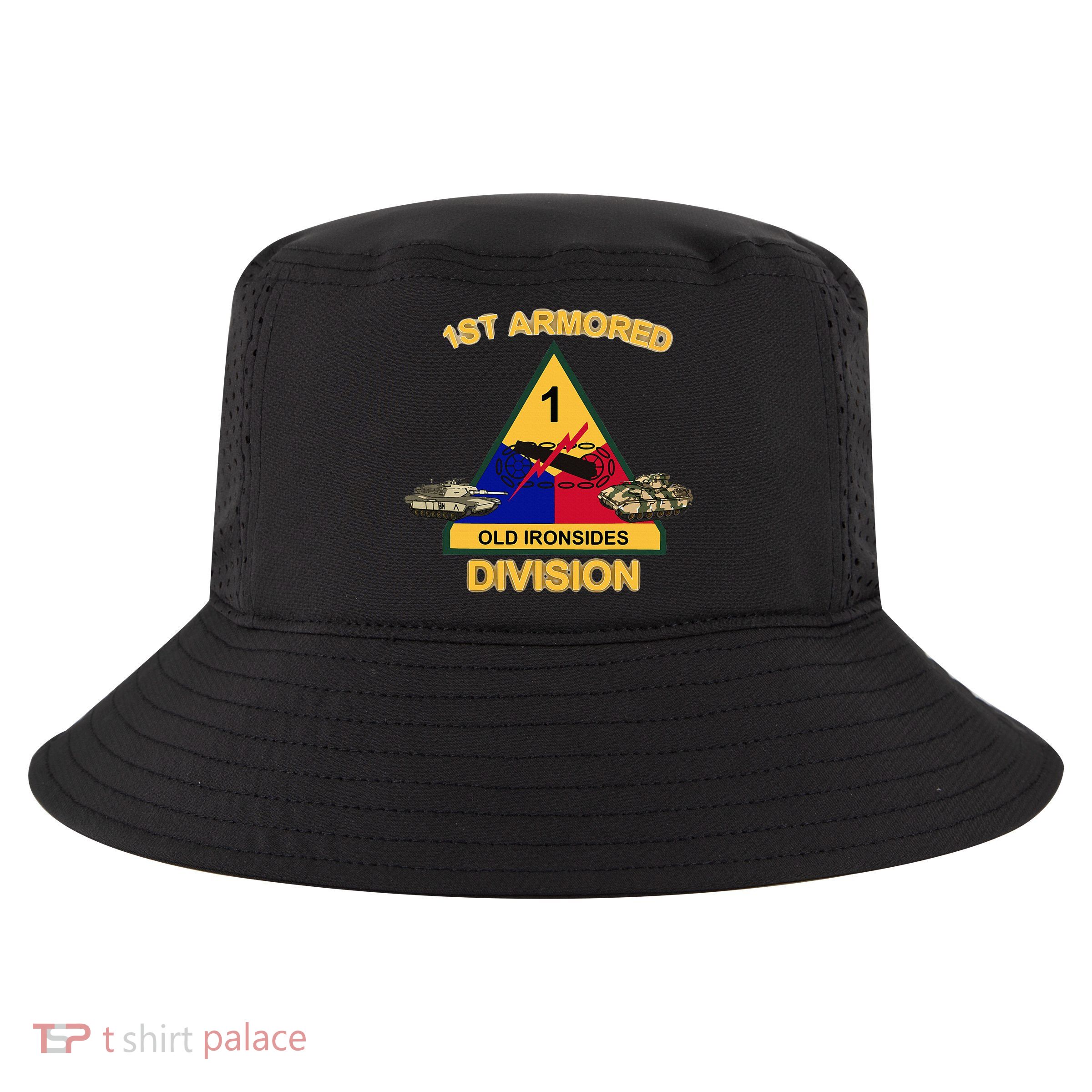 1st Armored Div Old Ironsides Cool Comfort Performance Bucket Hat