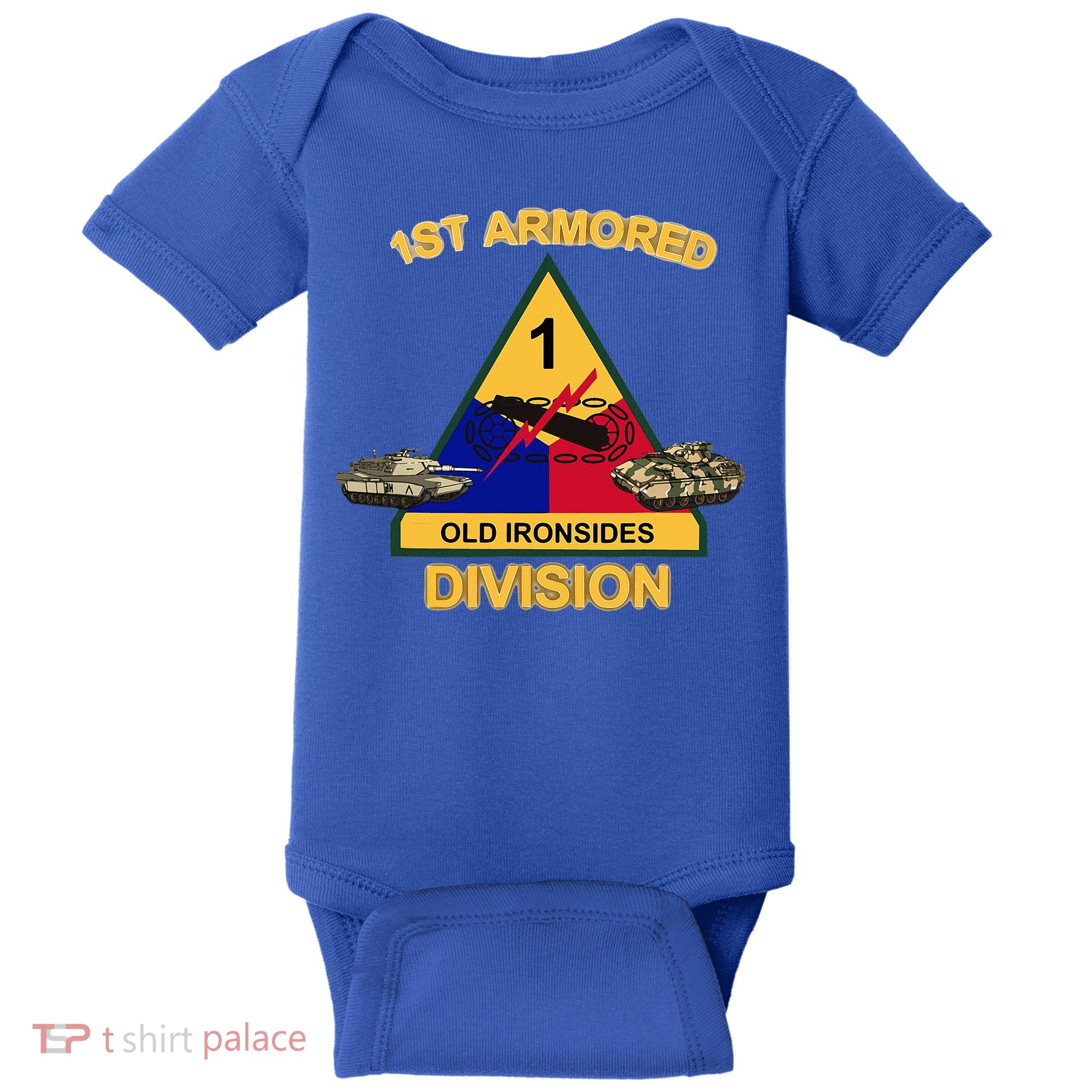 1st Armored Div Old Ironsides Baby Bodysuit