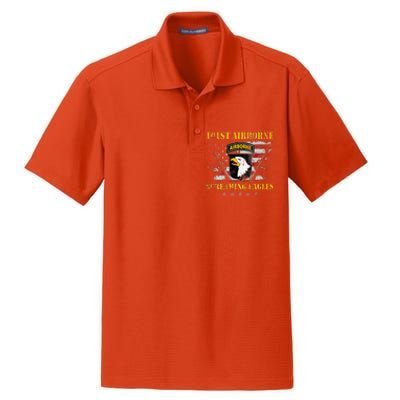 101st Airborne Division Veteran Screaming Eagle Dry Zone Grid Polo