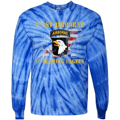 101st Airborne Division Veteran Screaming Eagle Tie-Dye Long Sleeve Shirt