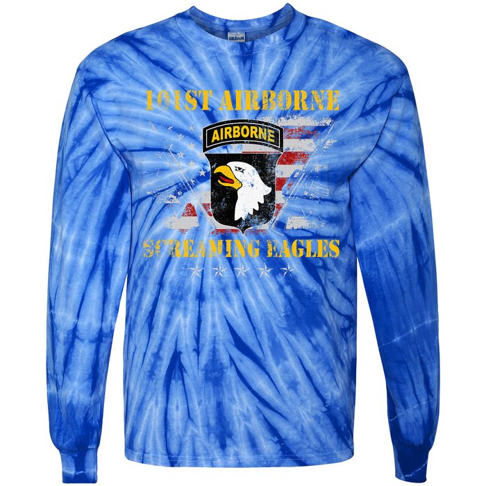 101st Airborne Division Veteran Screaming Eagle Tie-Dye Long Sleeve Shirt