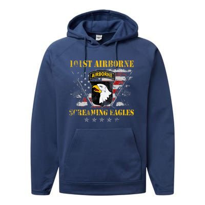 101st Airborne Division Veteran Screaming Eagle Performance Fleece Hoodie