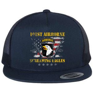 101st Airborne Division Veteran Screaming Eagle Flat Bill Trucker Hat