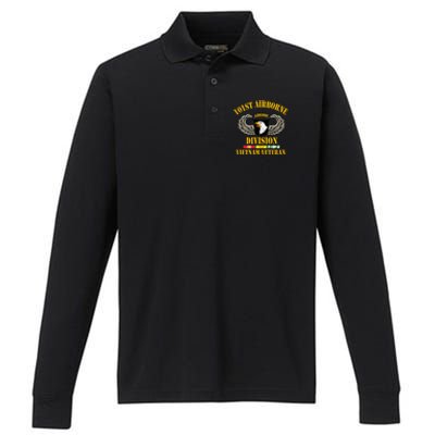 101st Airborne Division Vietnam Veteran Cool Gift Veterans Day Cute Gift Performance Long Sleeve Polo